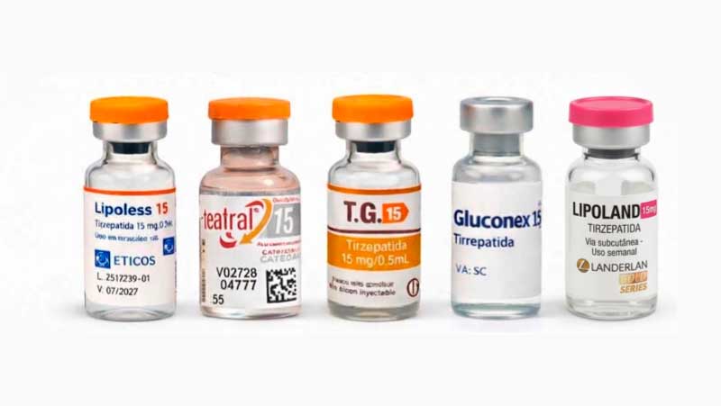 Kit Degusta 5 (1 TG, 1 Lipoless, 1 Tirzedral, 1 Gluconex e 1 Lipoland)